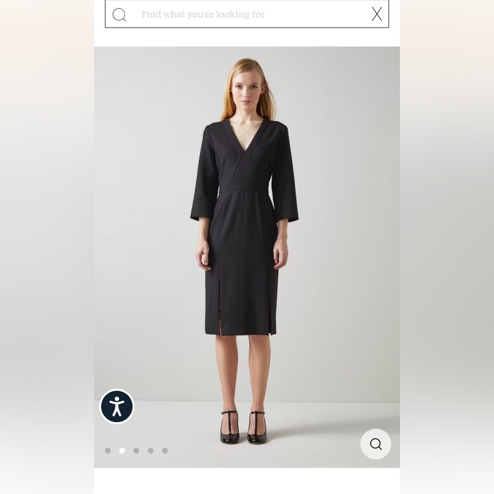 Sky Black Crepe Dress with LENZING™ ECOVERO™ viscose - Picture 2 of 5